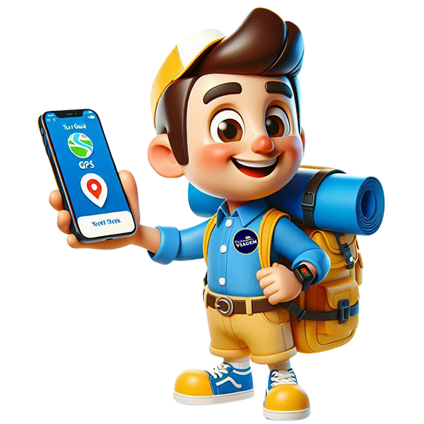 Mascote Partiu Viagem